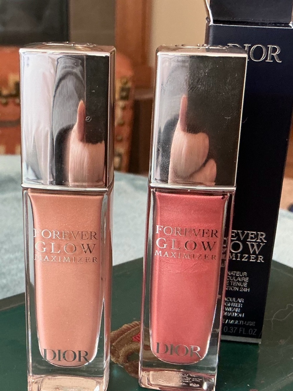 Dior Forever Glow Liquid Highlighter Blush (2) — Sunburst & Rosy